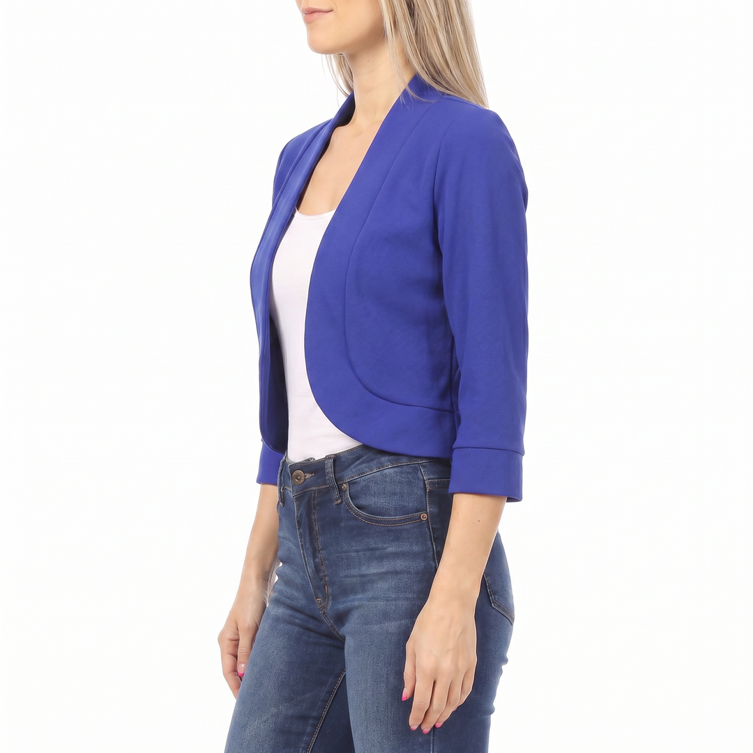 Women's Open Front Cropped Blazer