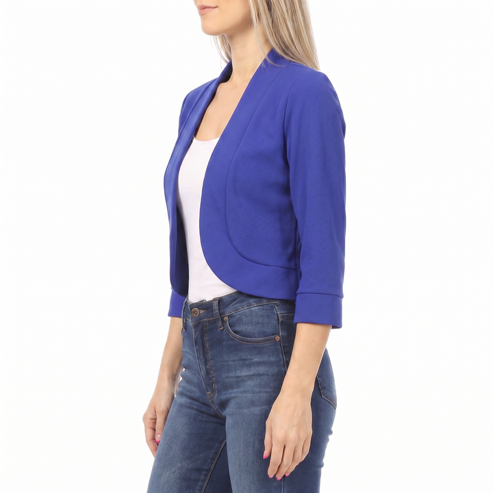 Women's Open Front Cropped Blazer