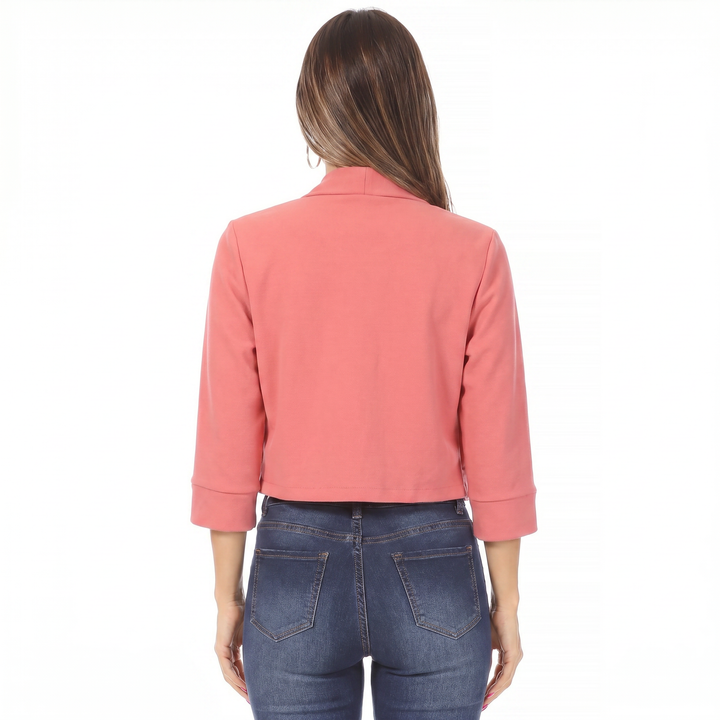 Women's Open Front Cropped Blazer