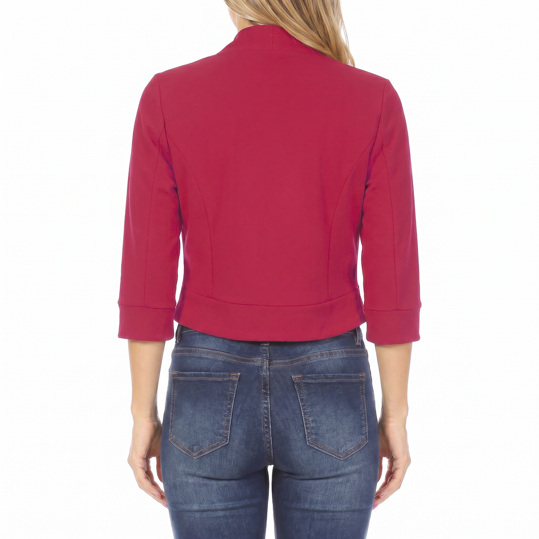 Women's Open Front Cropped Blazer