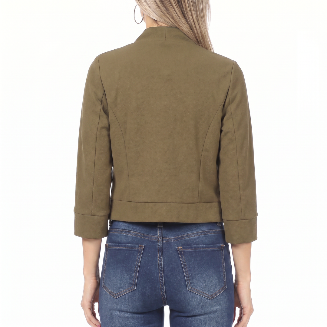 Women's Open Front Cropped Blazer