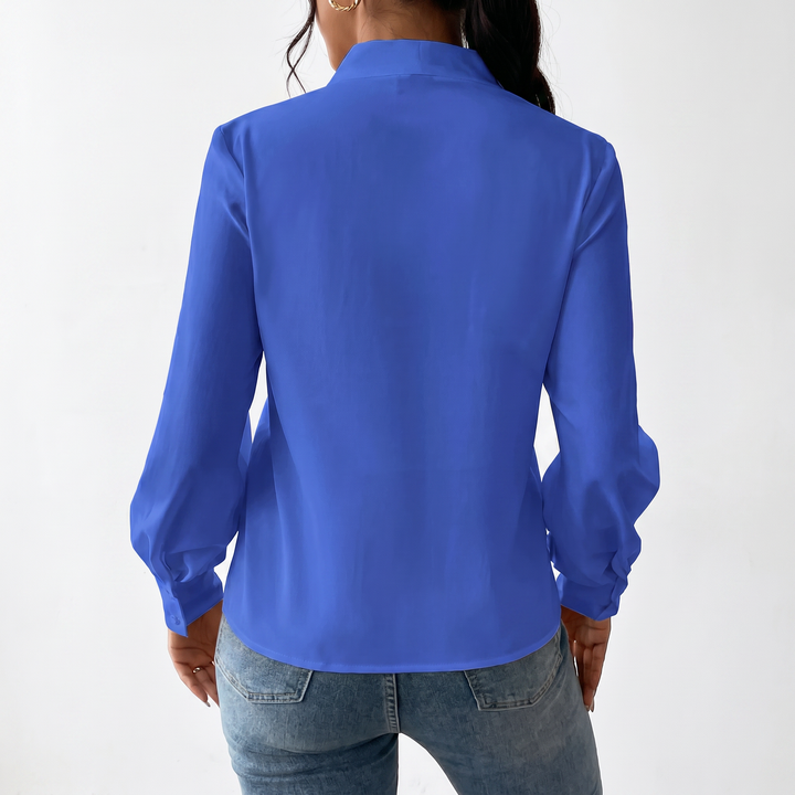 Women's Long Sleeve V-Neck Loose Blouse