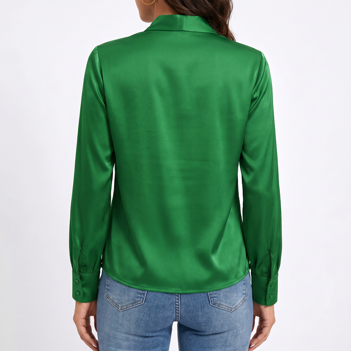 Women's Long Sleeve V-Neck Loose Blouse