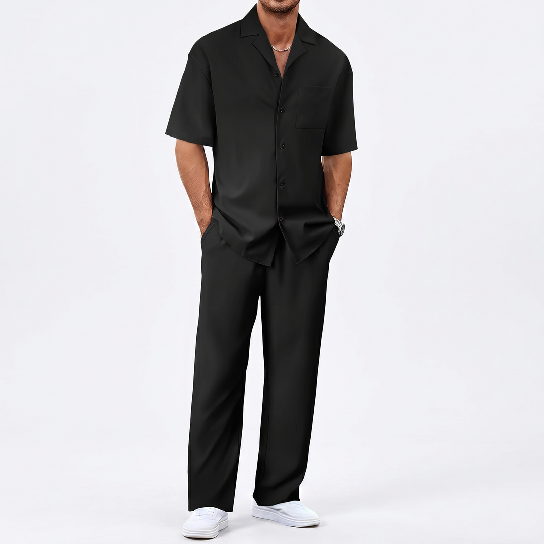 Men’s Short Sleeve Shirt and Trousers Set
