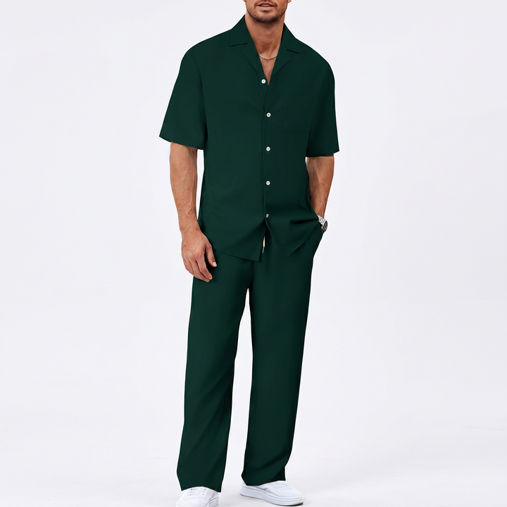 Men’s Short Sleeve Shirt and Trousers Set