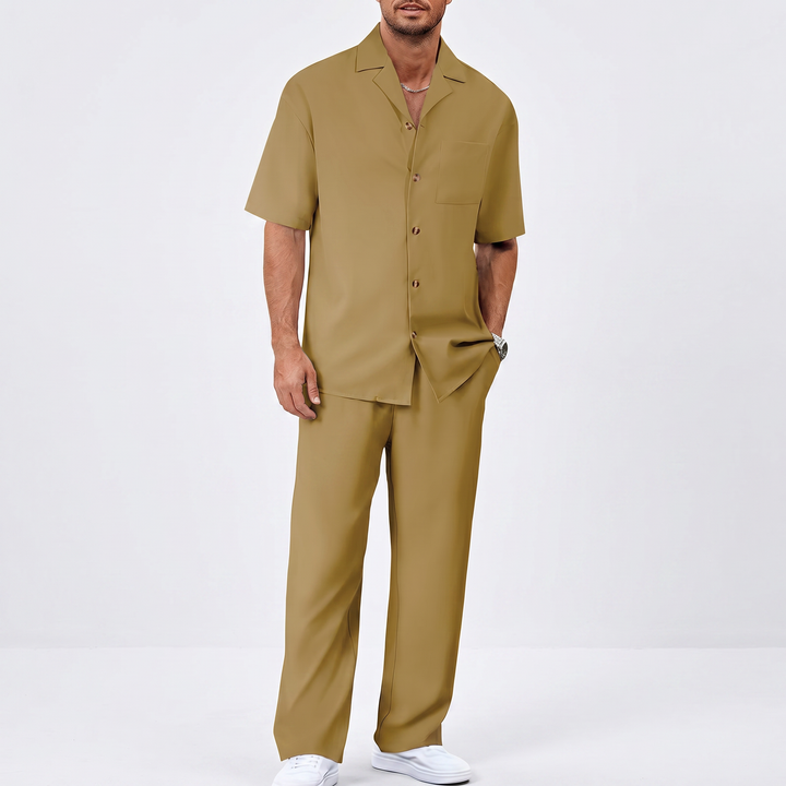 Men’s Short Sleeve Shirt and Trousers Set
