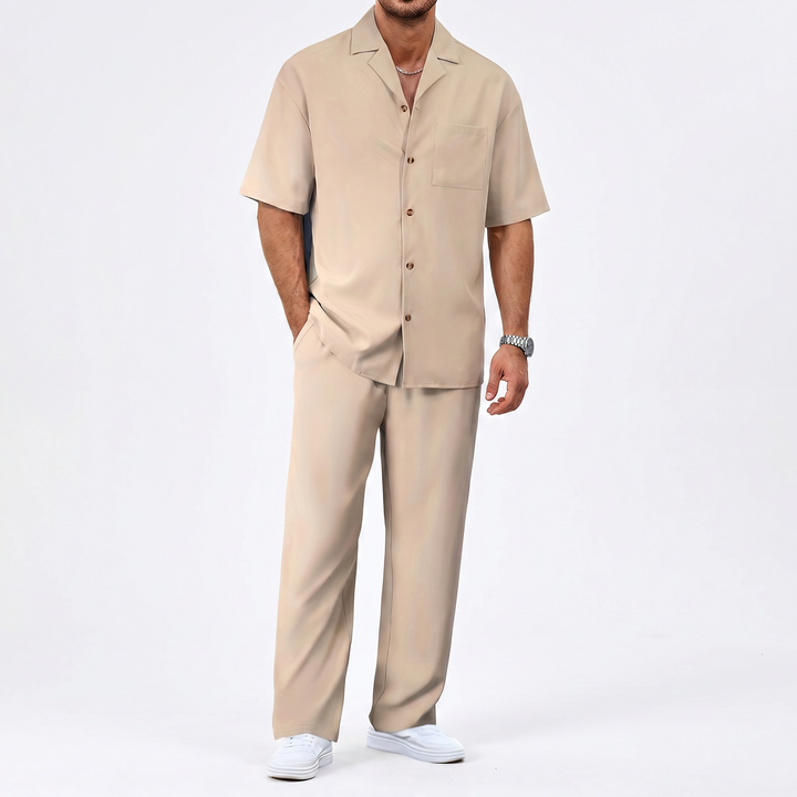 Men’s Short Sleeve Shirt and Trousers Set