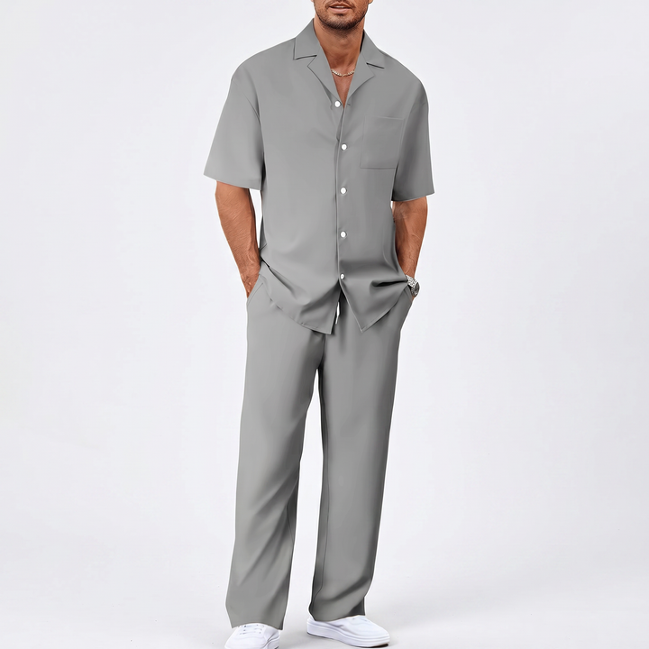 Men’s Short Sleeve Shirt and Trousers Set