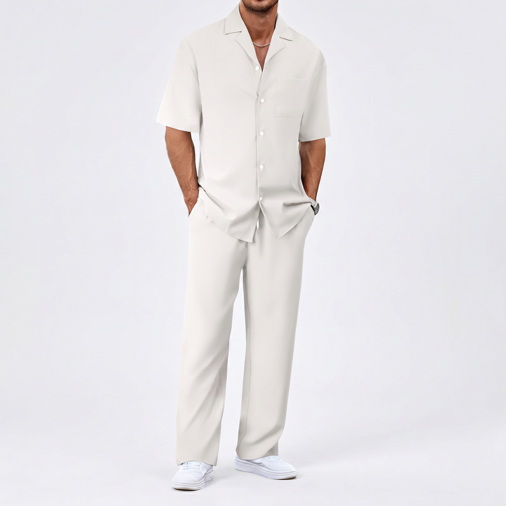 Men’s Short Sleeve Shirt and Trousers Set