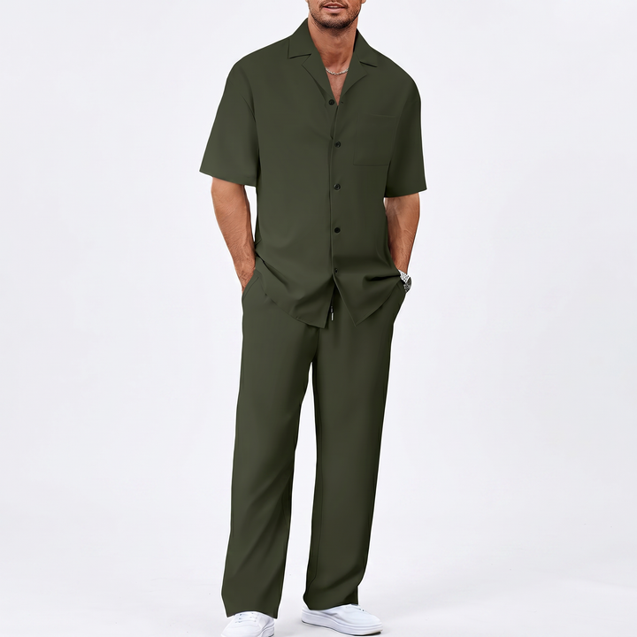 Men’s Short Sleeve Shirt and Trousers Set