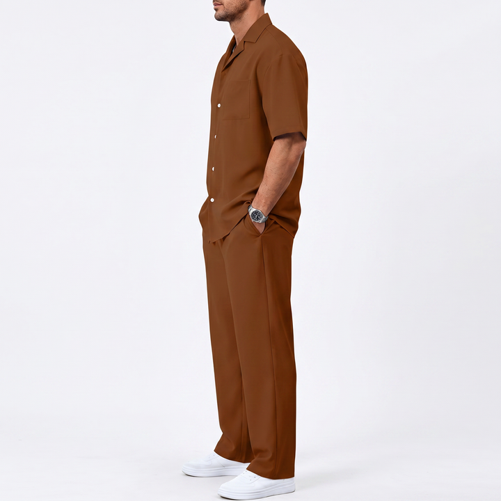 Men’s Short Sleeve Shirt and Trousers Set