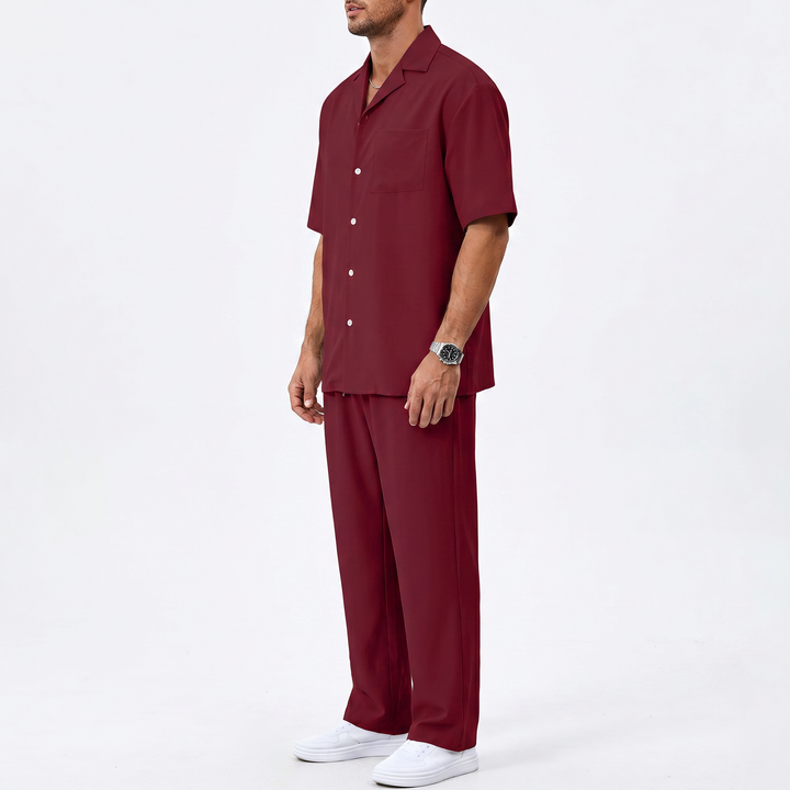 Men’s Short Sleeve Shirt and Trousers Set