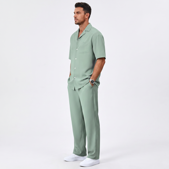 Men’s Short Sleeve Shirt and Trousers Set