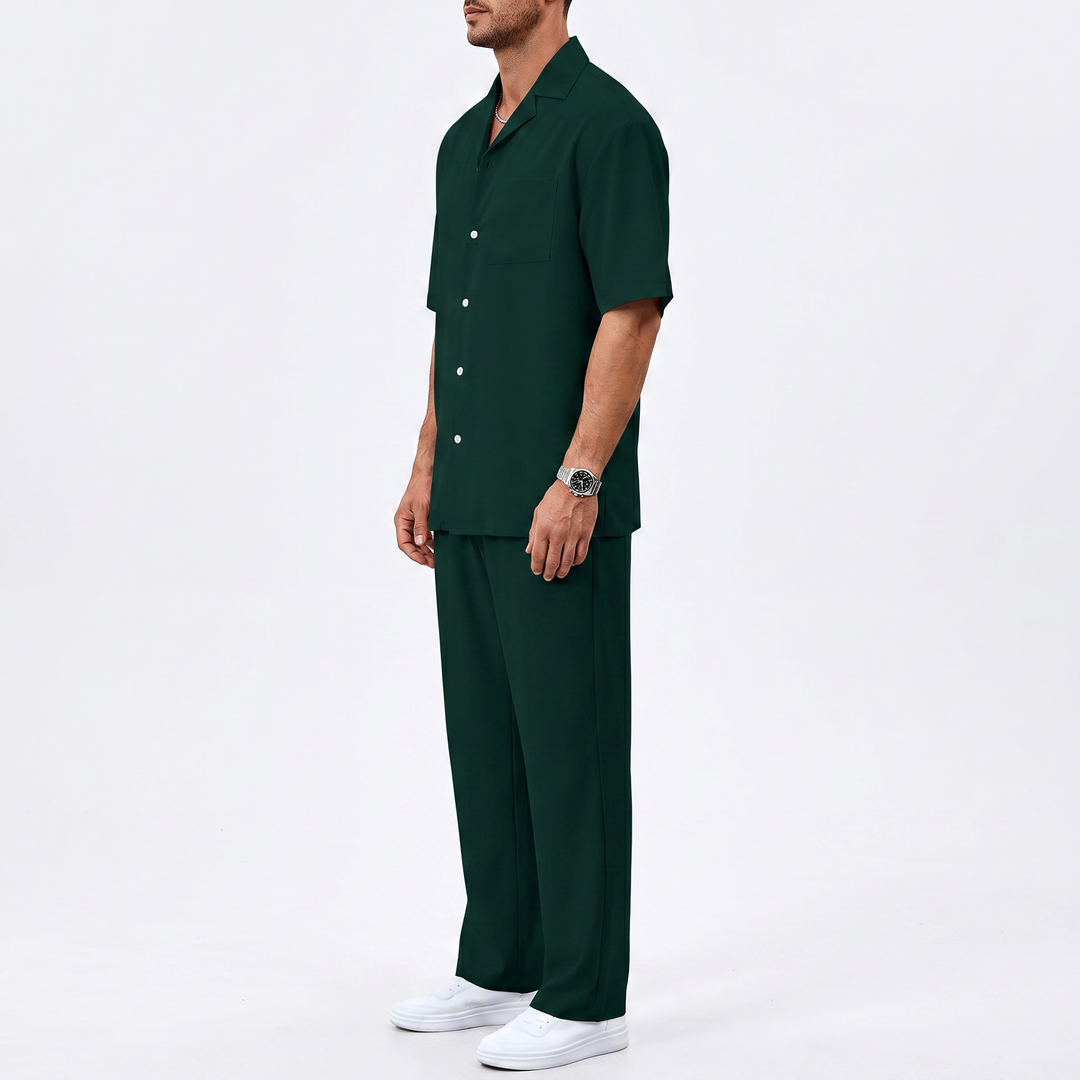 Men’s Short Sleeve Shirt and Trousers Set