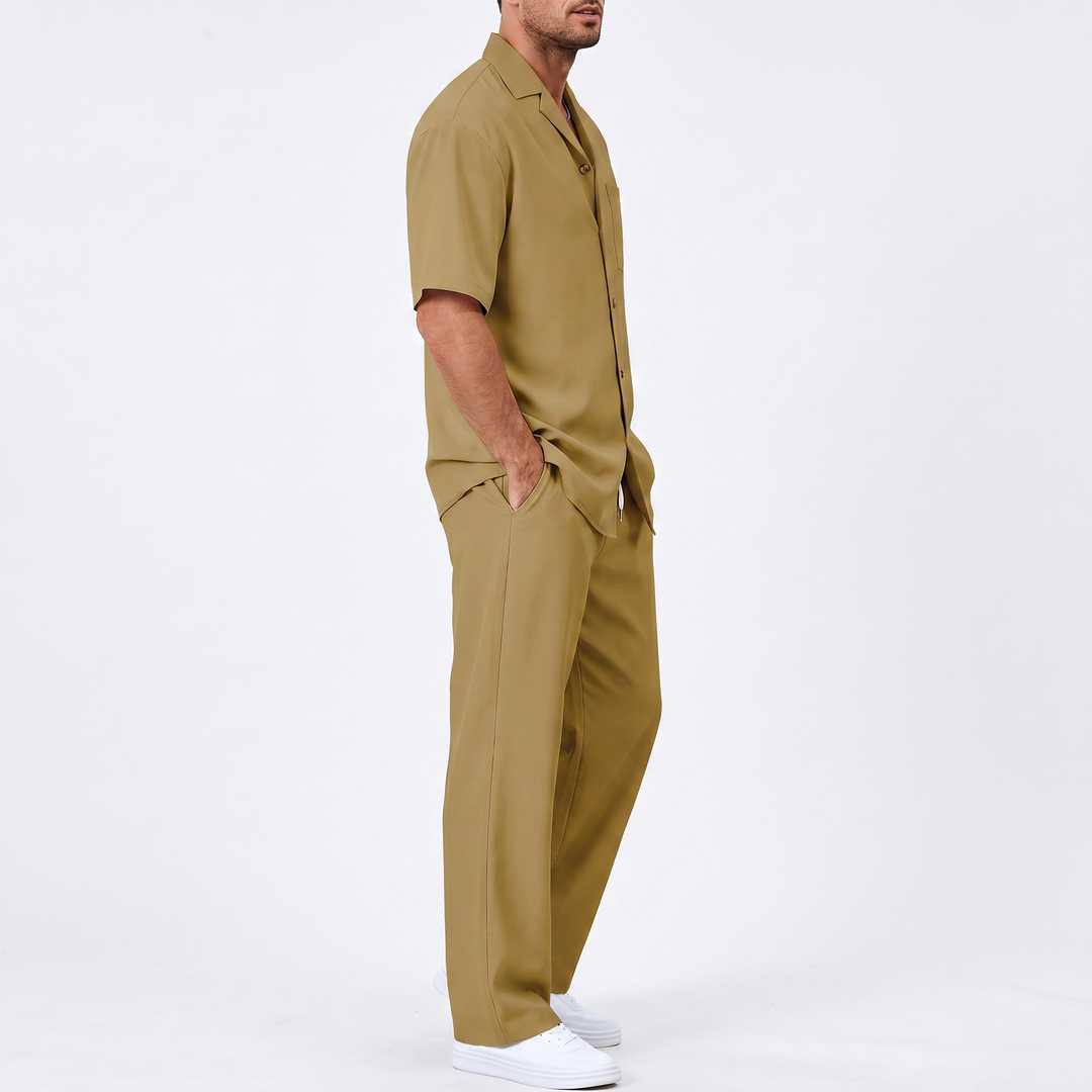 Men’s Short Sleeve Shirt and Trousers Set
