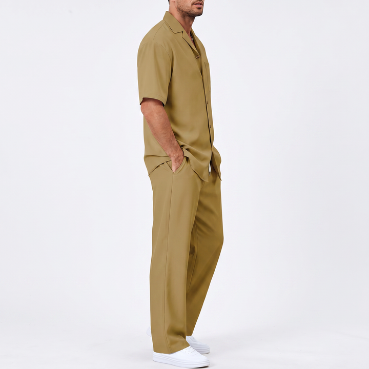Men’s Short Sleeve Shirt and Trousers Set