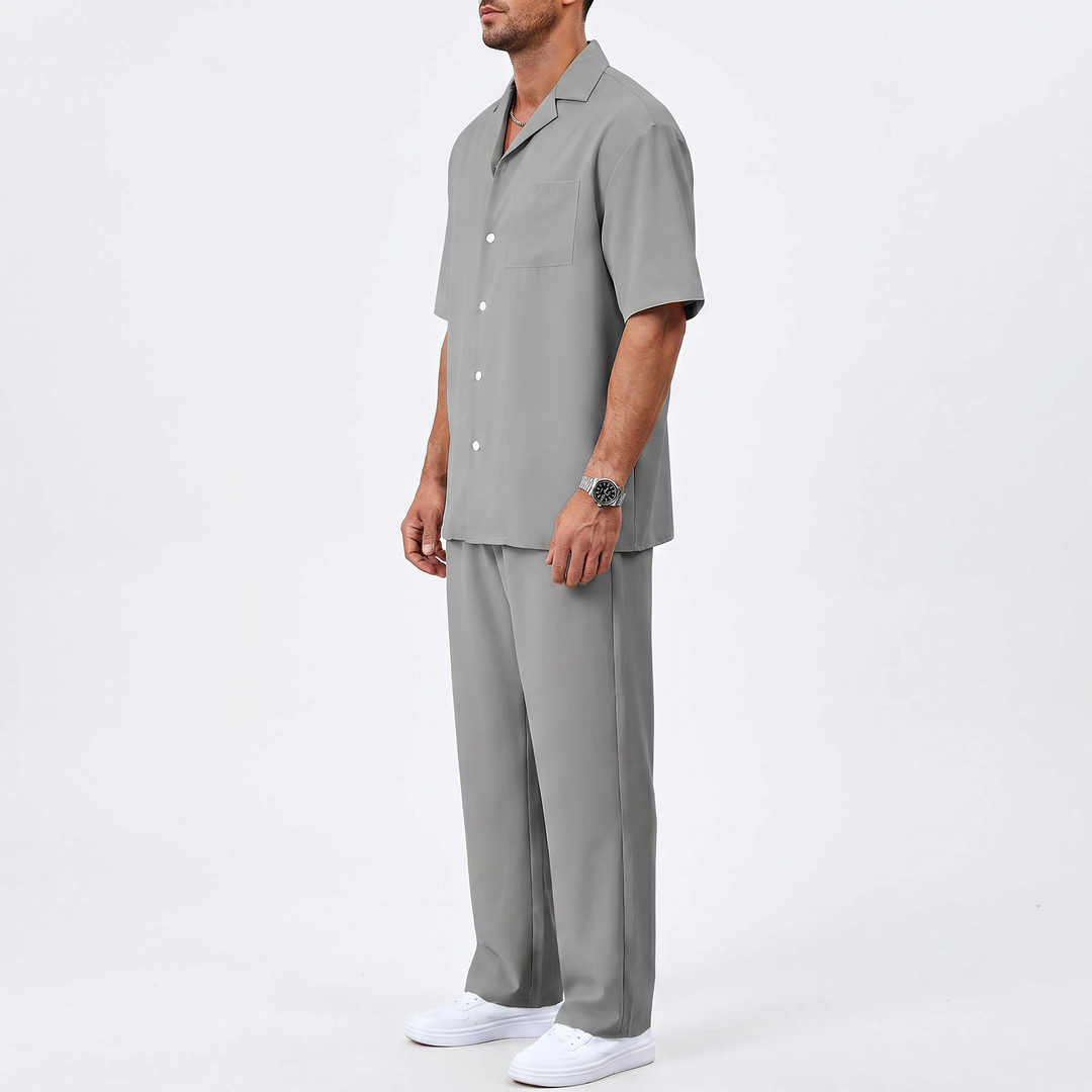 Men’s Short Sleeve Shirt and Trousers Set