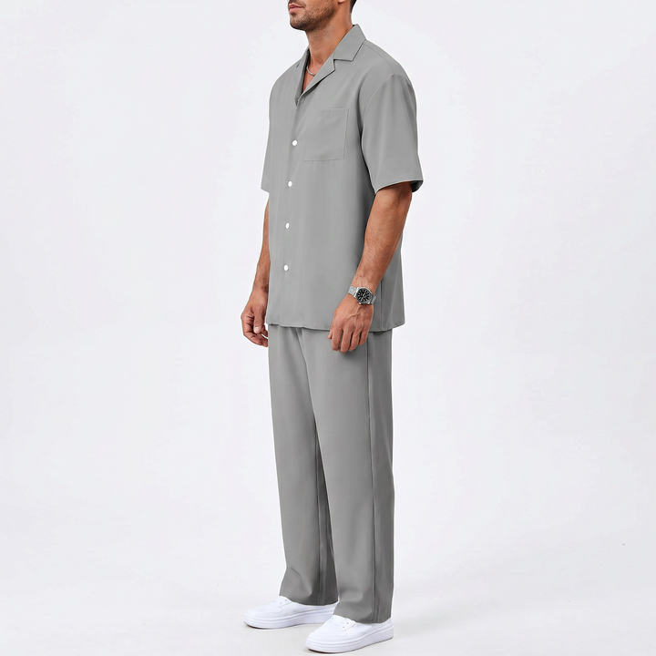 Men’s Short Sleeve Shirt and Trousers Set