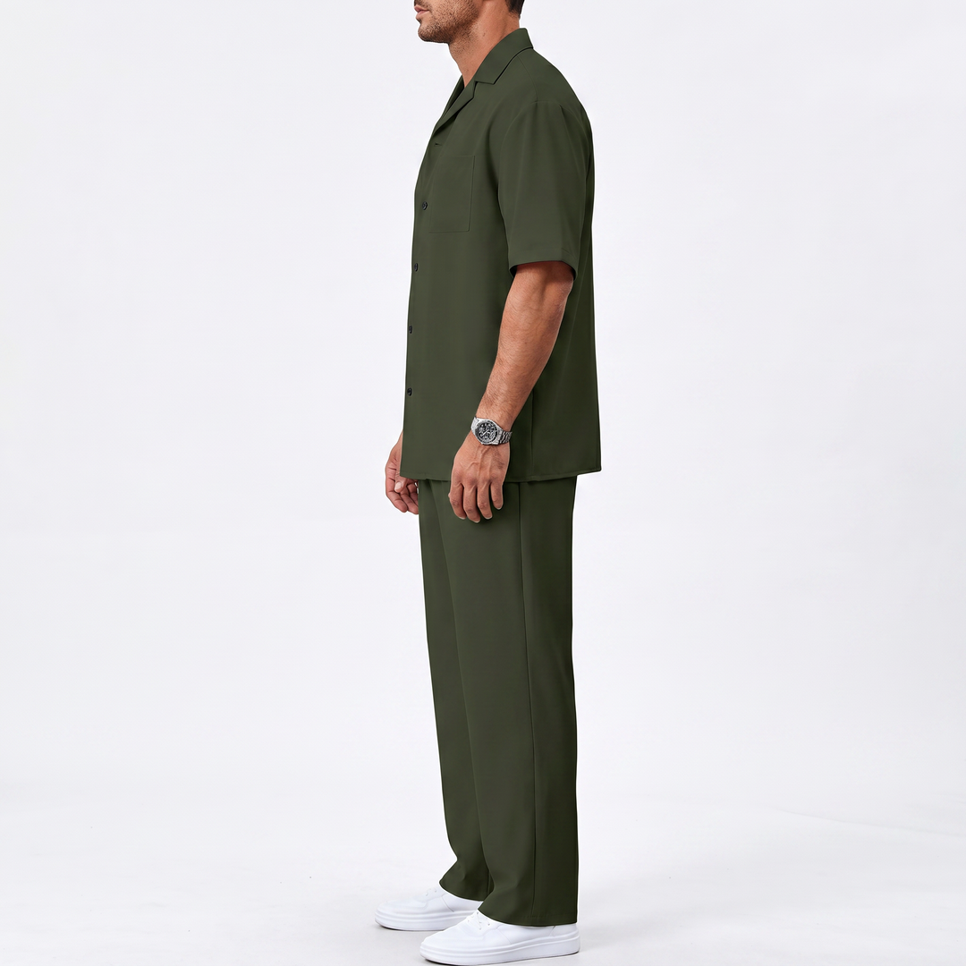 Men’s Short Sleeve Shirt and Trousers Set