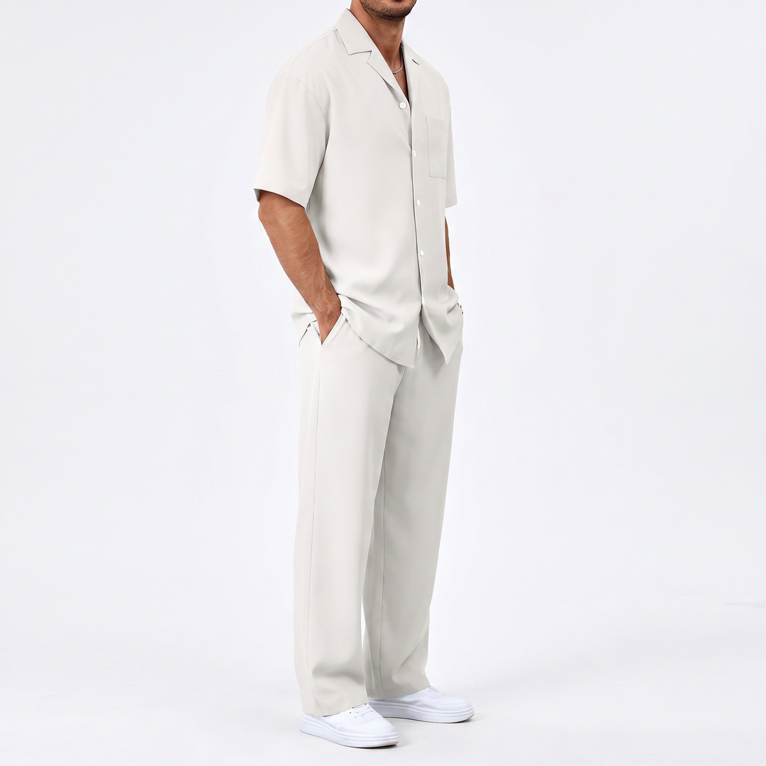 Men’s Short Sleeve Shirt and Trousers Set