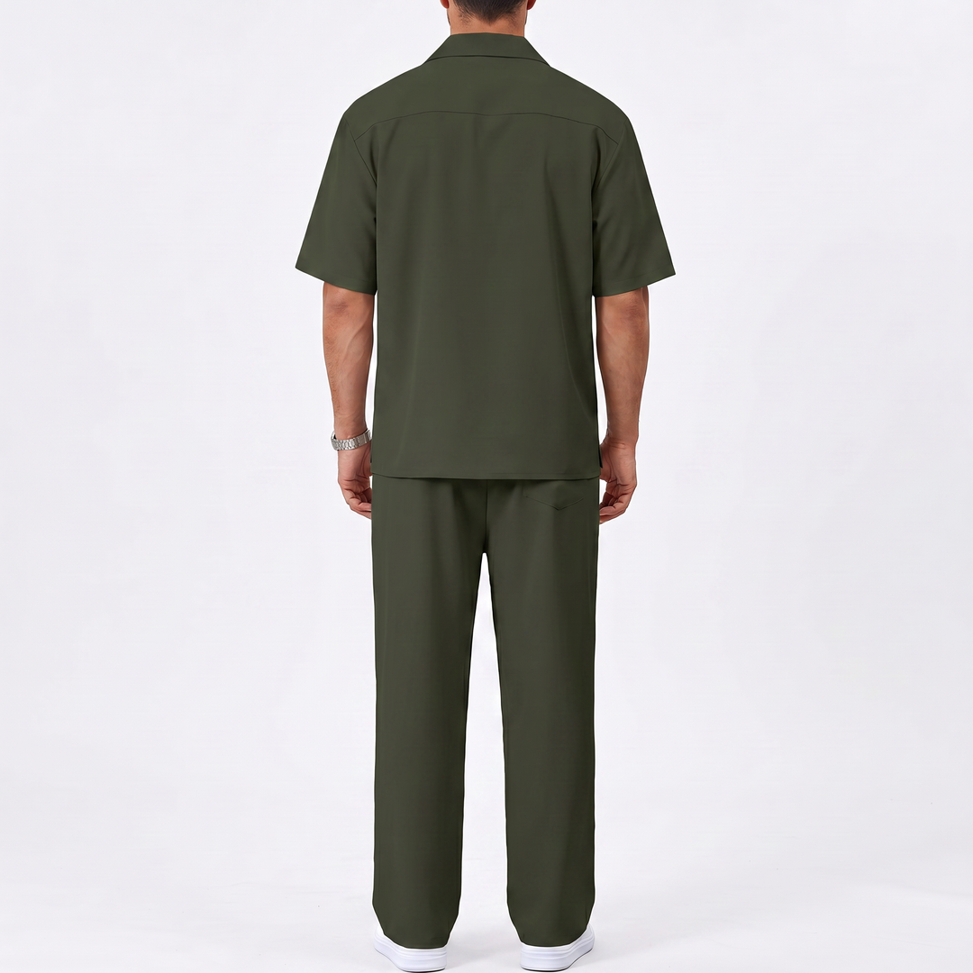 Men’s Short Sleeve Shirt and Trousers Set