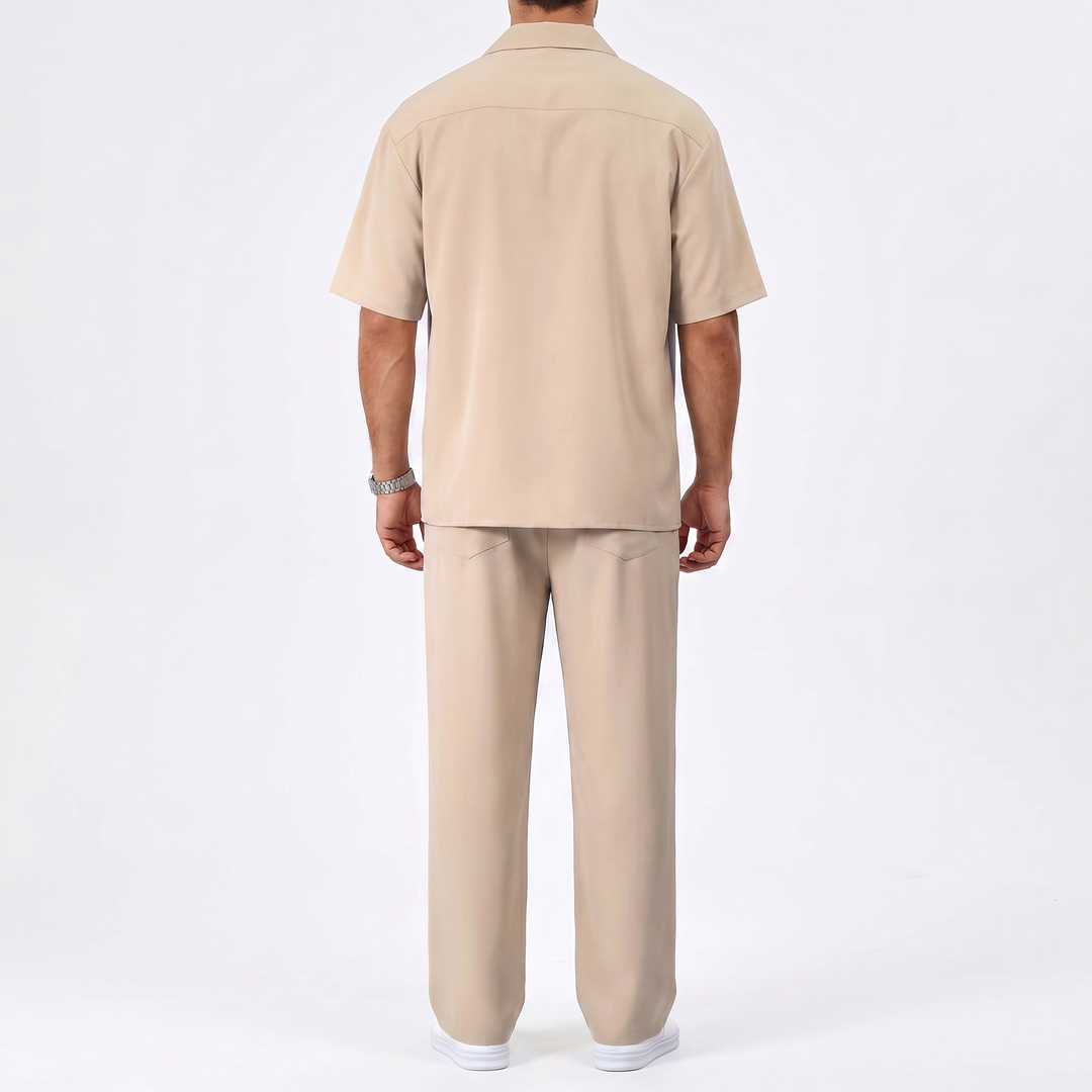 Men’s Short Sleeve Shirt and Trousers Set