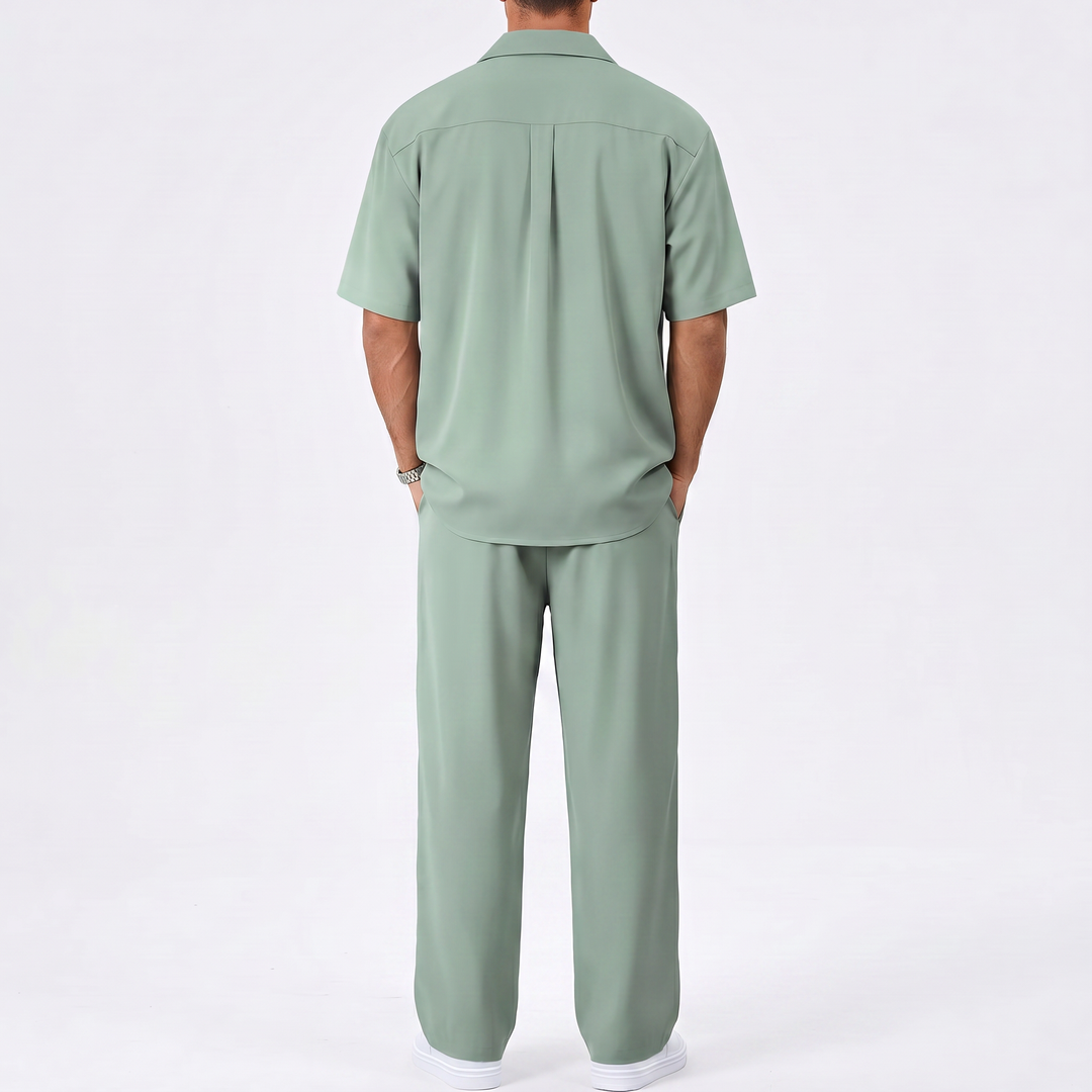Men’s Short Sleeve Shirt and Trousers Set