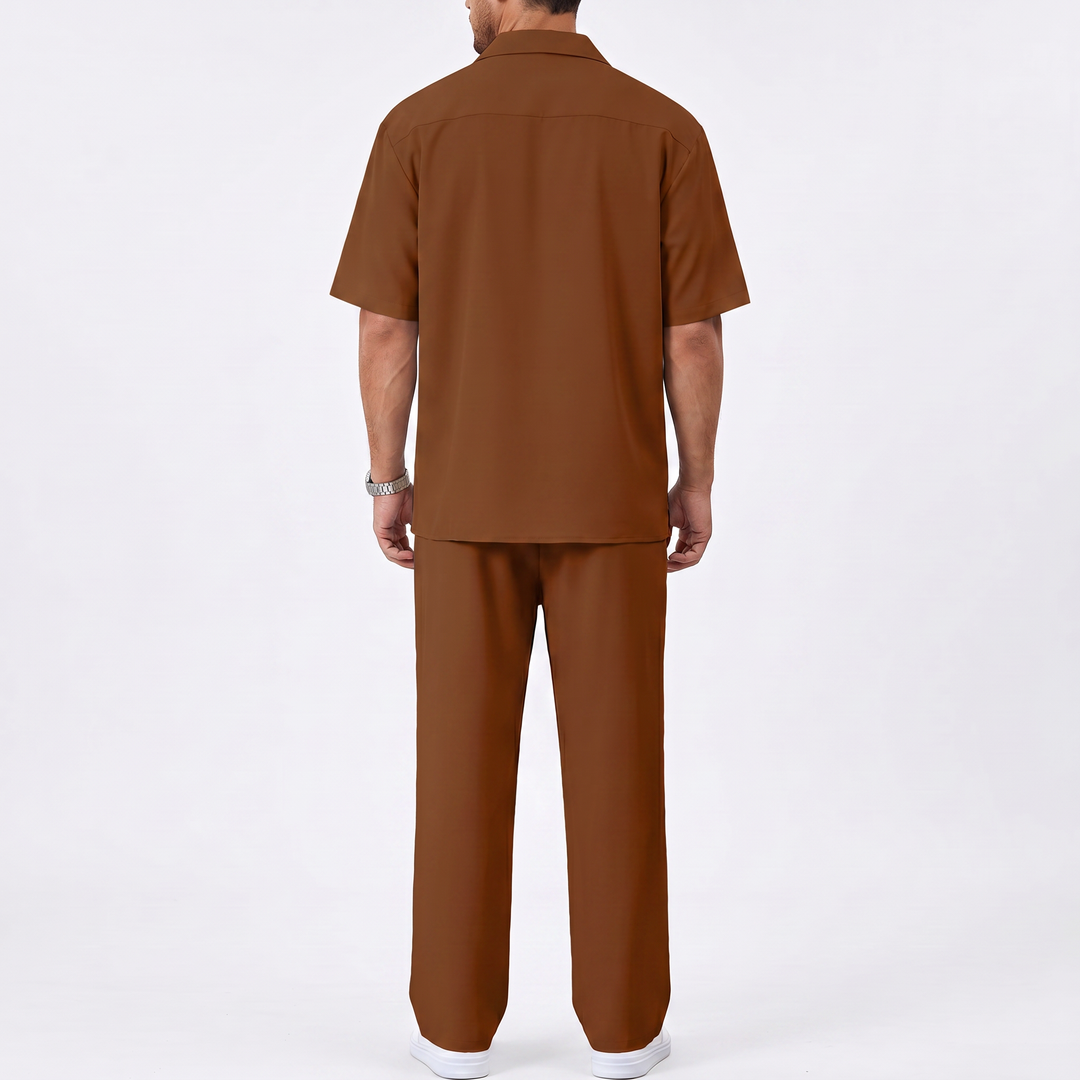 Men’s Short Sleeve Shirt and Trousers Set
