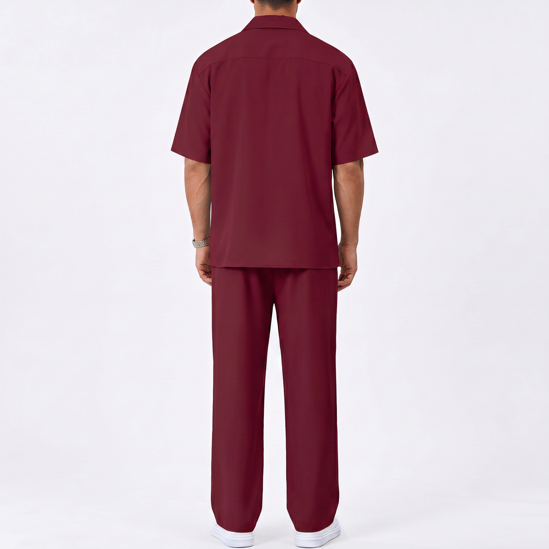 Men’s Short Sleeve Shirt and Trousers Set