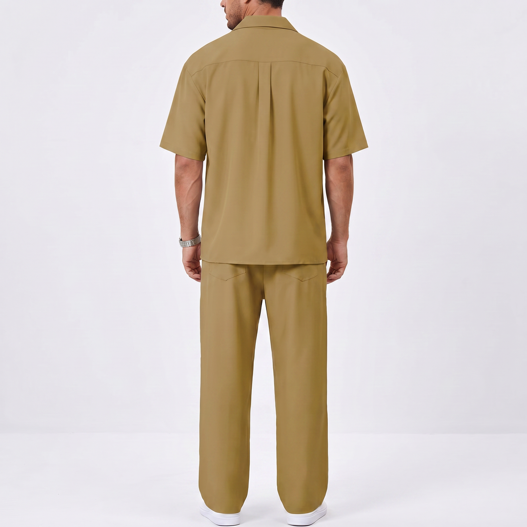 Men’s Short Sleeve Shirt and Trousers Set