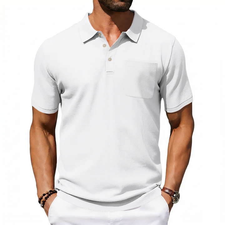 Men’s Short Sleeve Polo Shirt with Chest Pocket