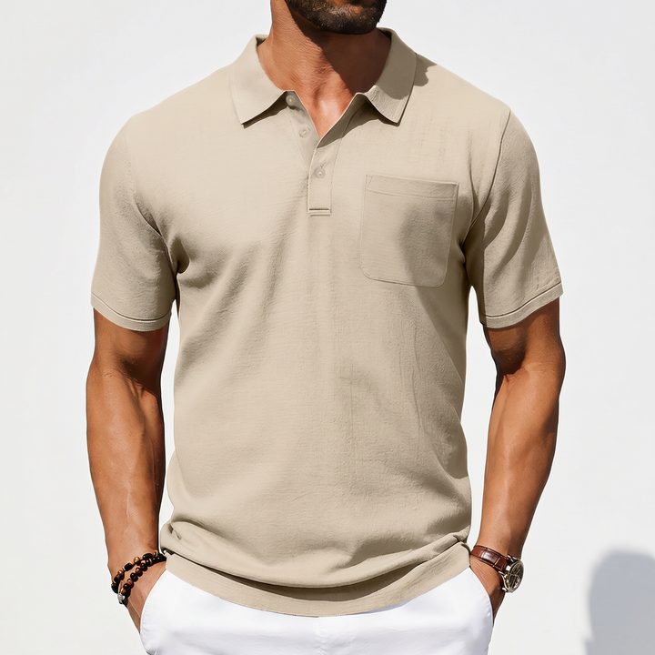 Men’s Short Sleeve Polo Shirt with Chest Pocket