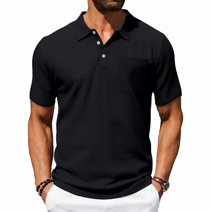Men’s Short Sleeve Polo Shirt with Chest Pocket