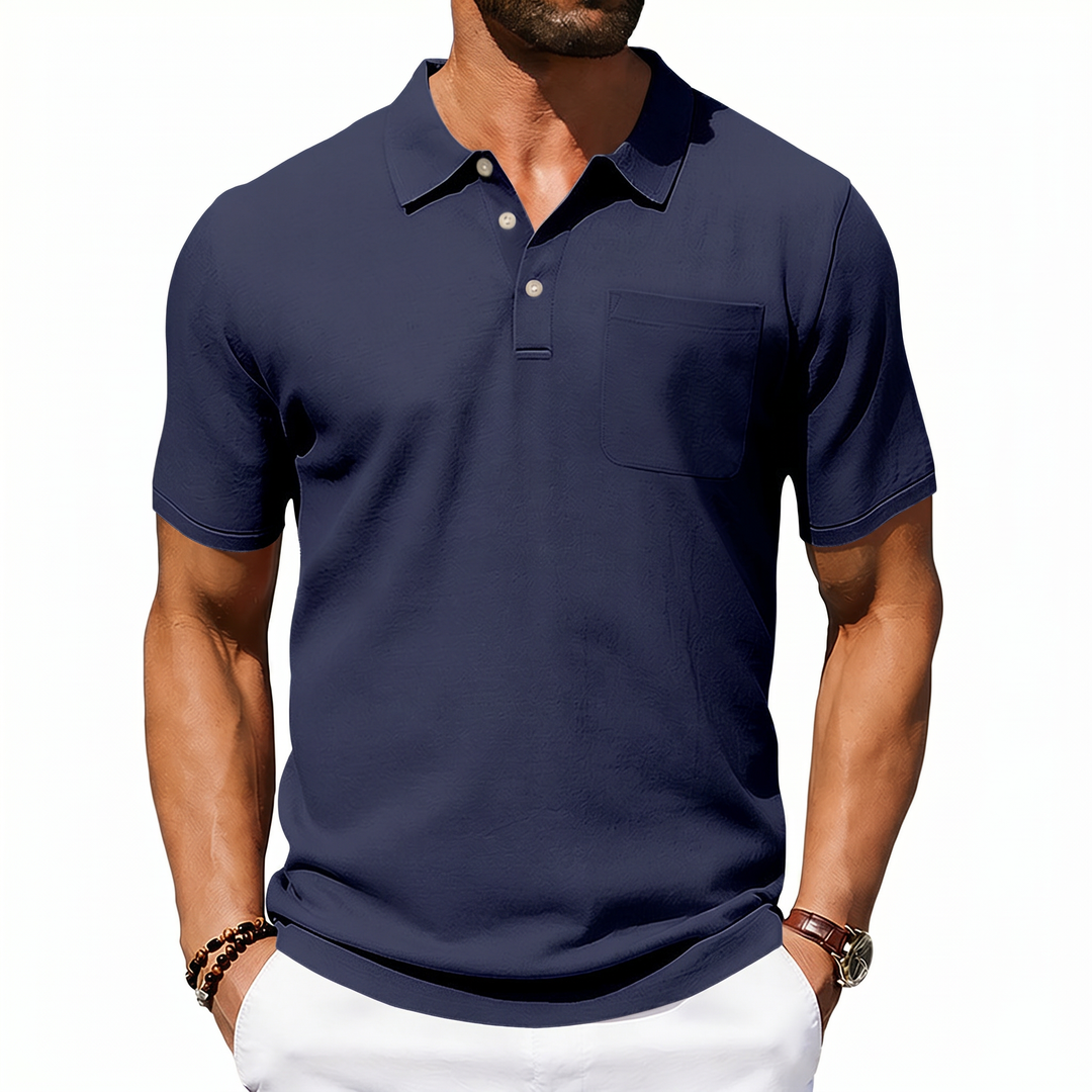 Men’s Short Sleeve Polo Shirt with Chest Pocket