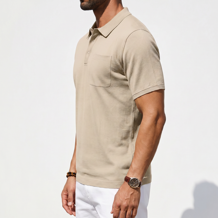 Men’s Short Sleeve Polo Shirt with Chest Pocket