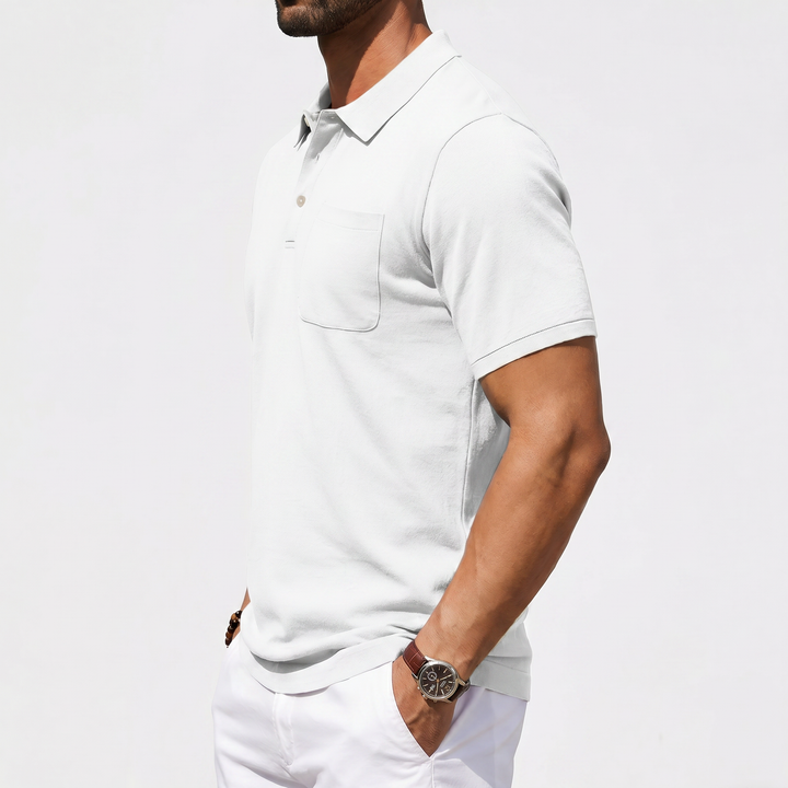 Men’s Short Sleeve Polo Shirt with Chest Pocket