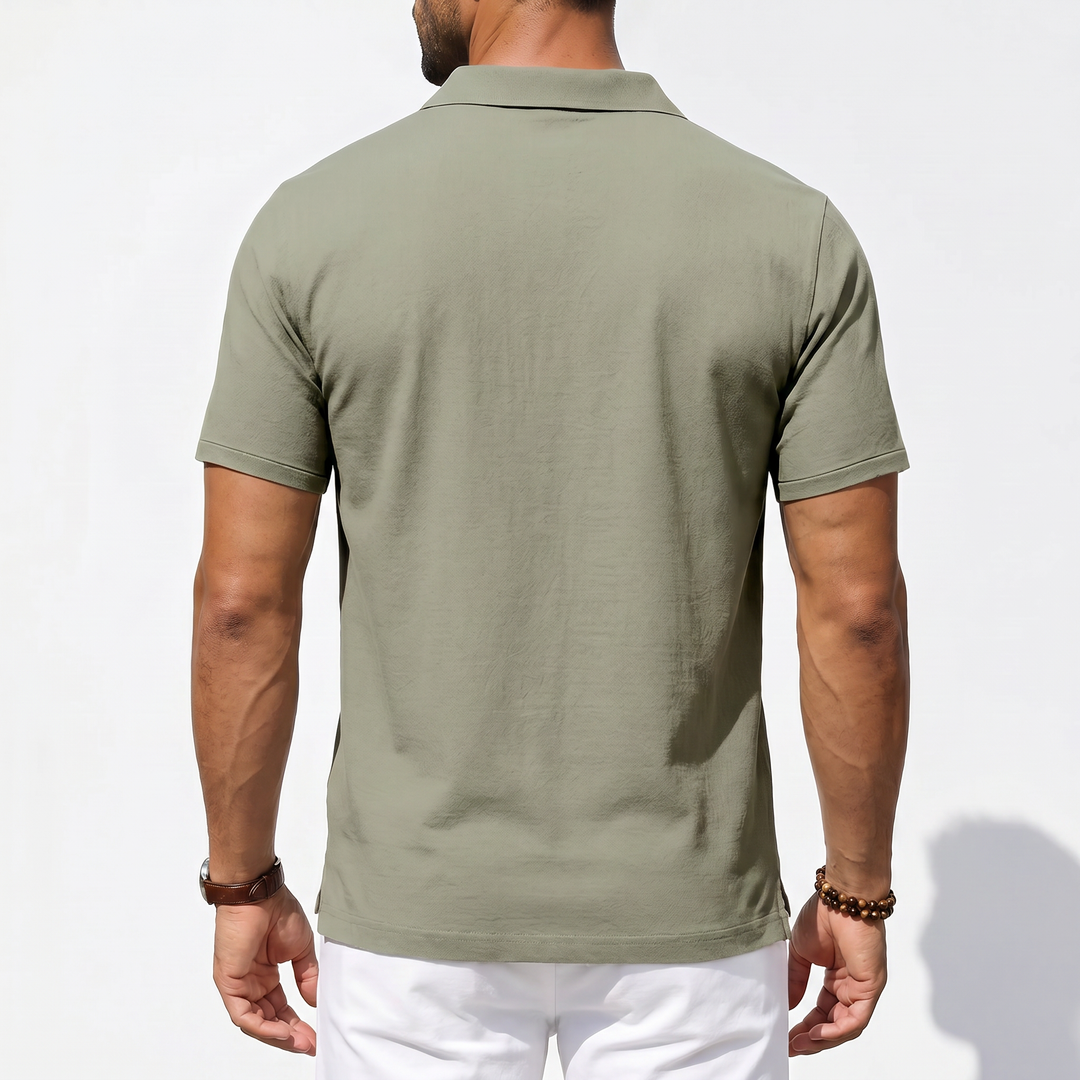 Men’s Short Sleeve Polo Shirt with Chest Pocket