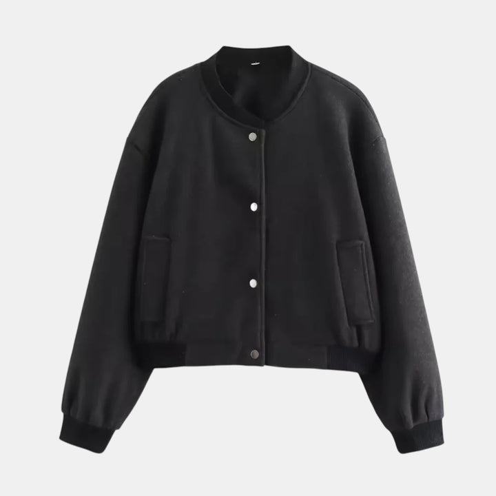 Ladies Round Neck Long Sleeve Jacket