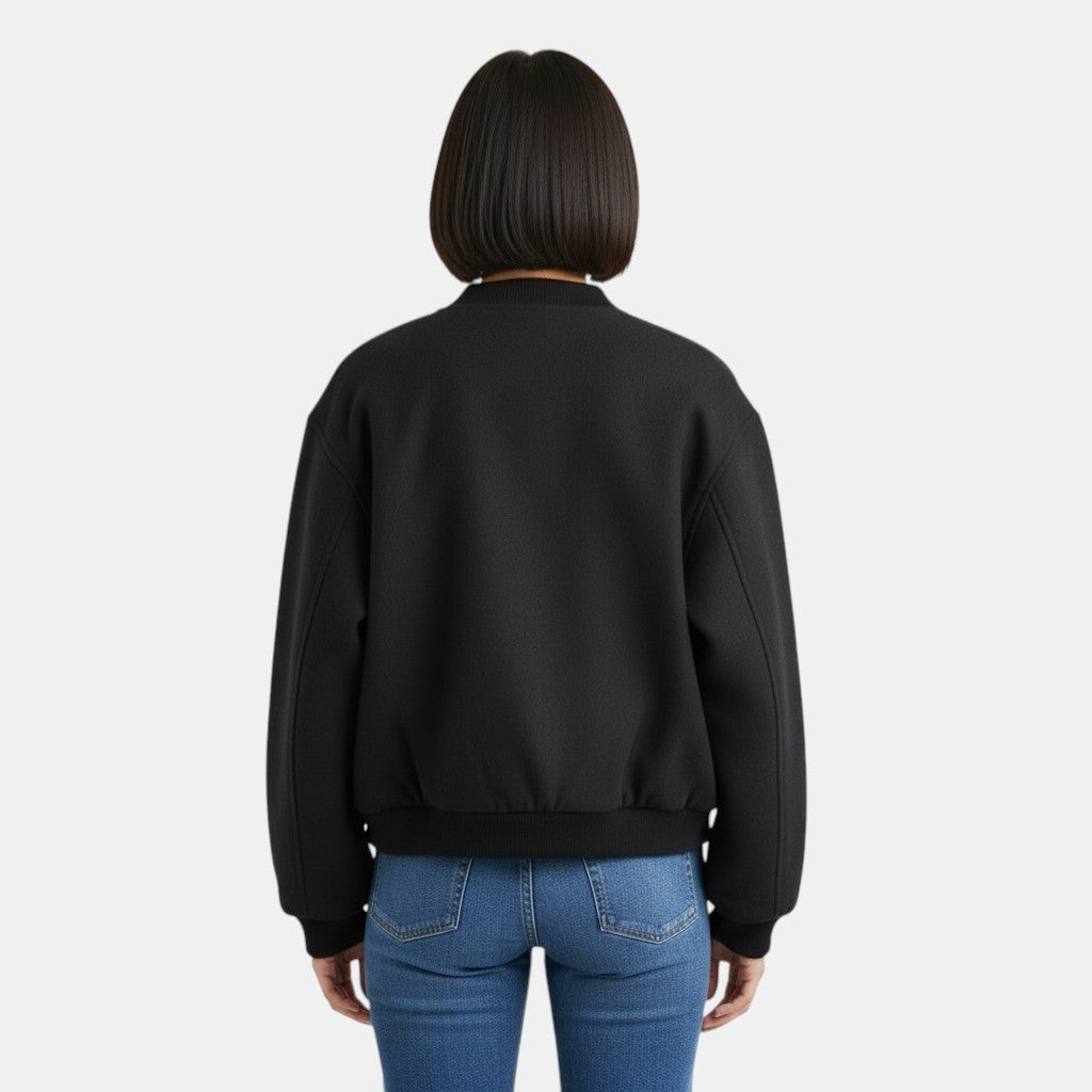Ladies Round Neck Long Sleeve Jacket