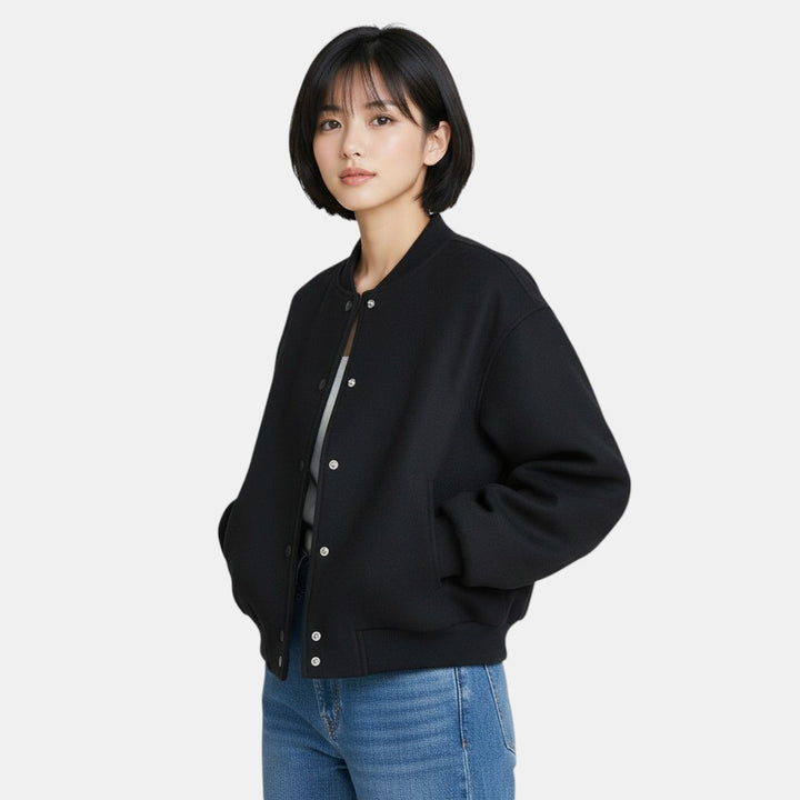 Ladies Round Neck Long Sleeve Jacket