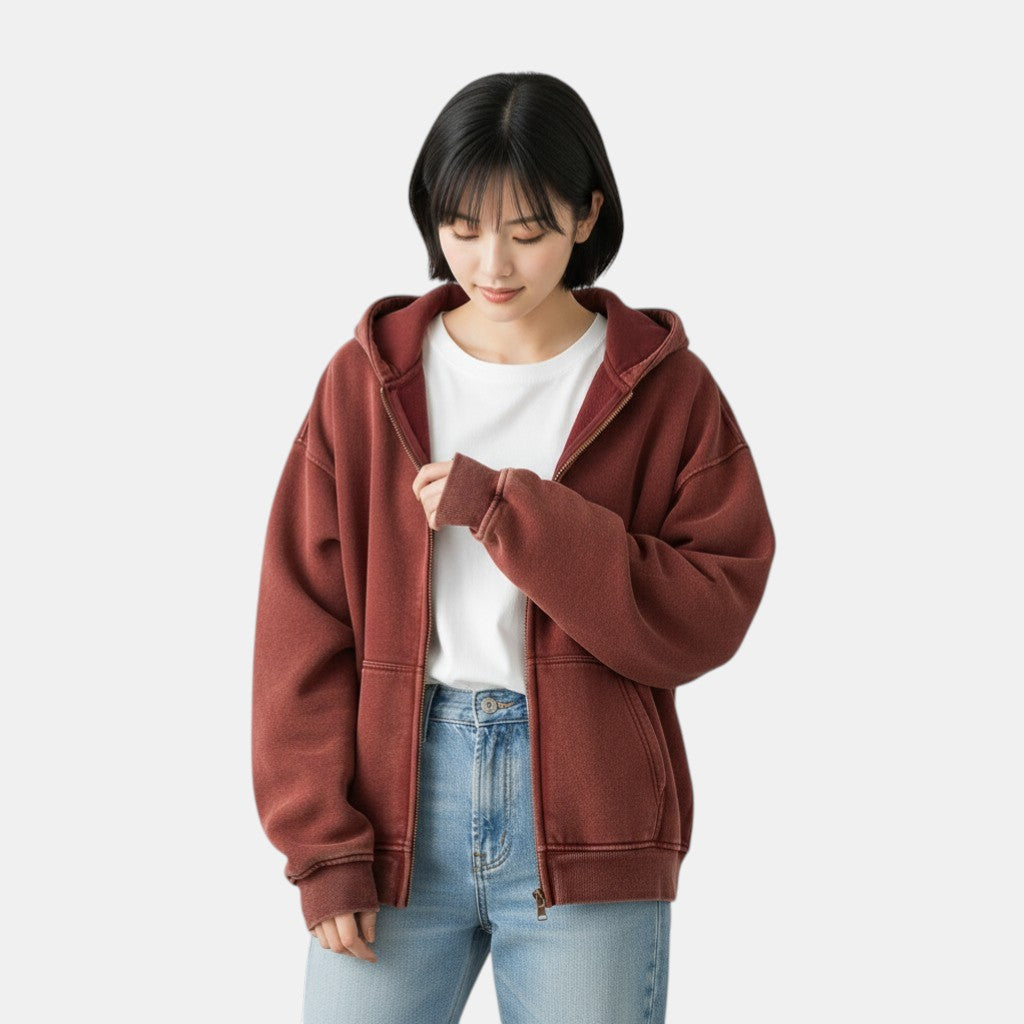 Women's Oversized Zip Hoodie