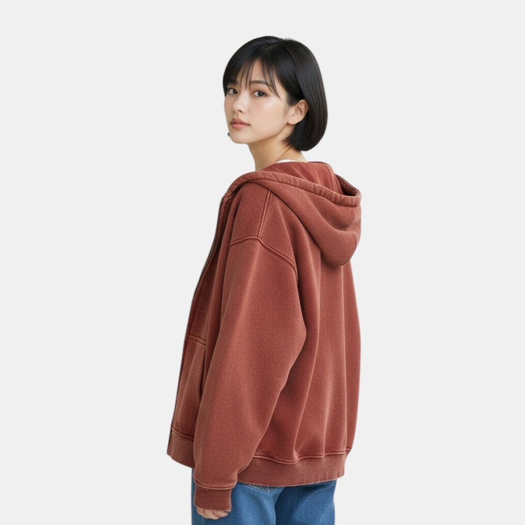 Women's Oversized Zip Hoodie