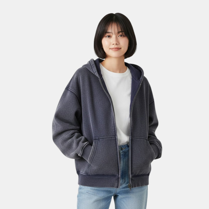 Women's Oversized Zip Hoodie