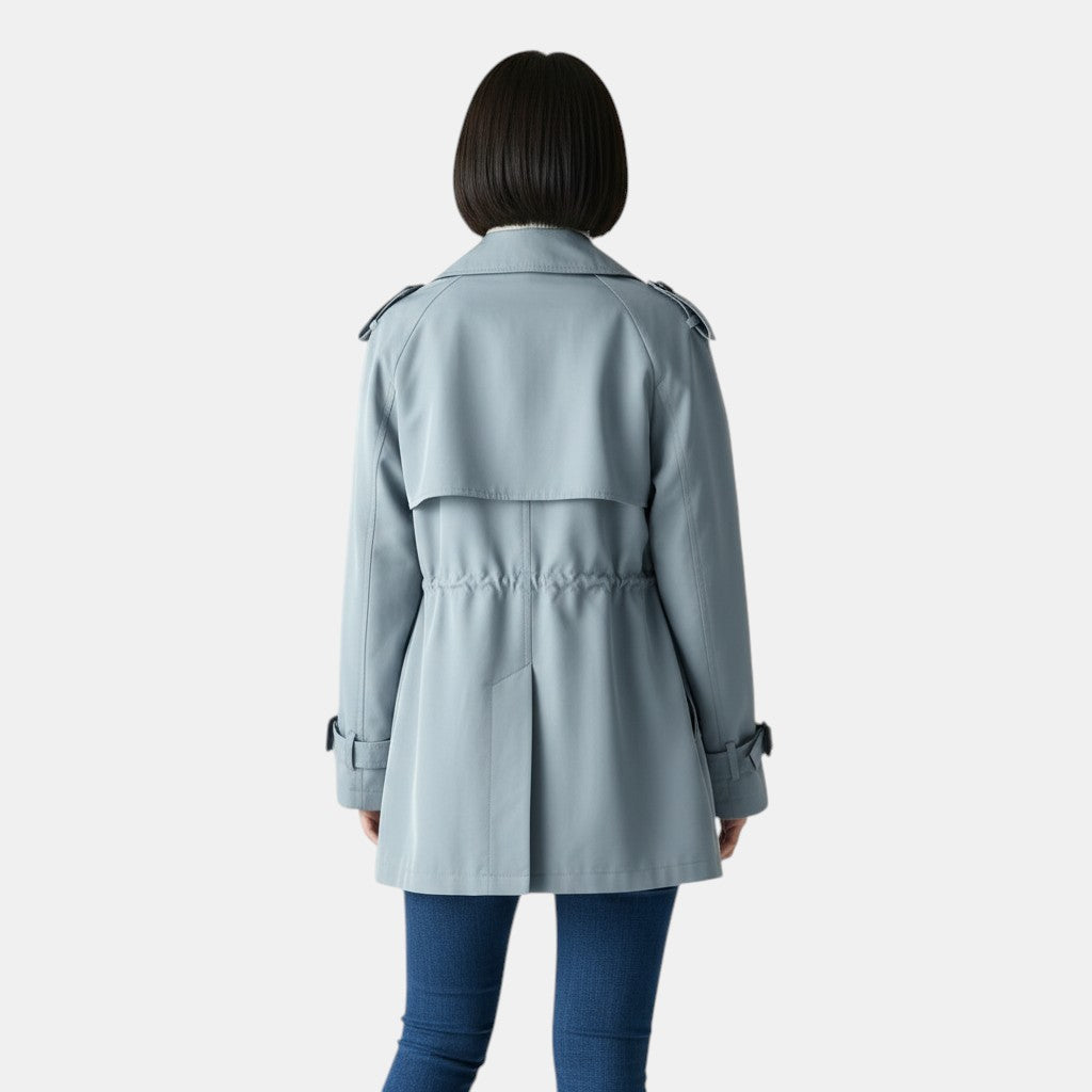 Long Trench Coat Stylish Fashion Outerwear