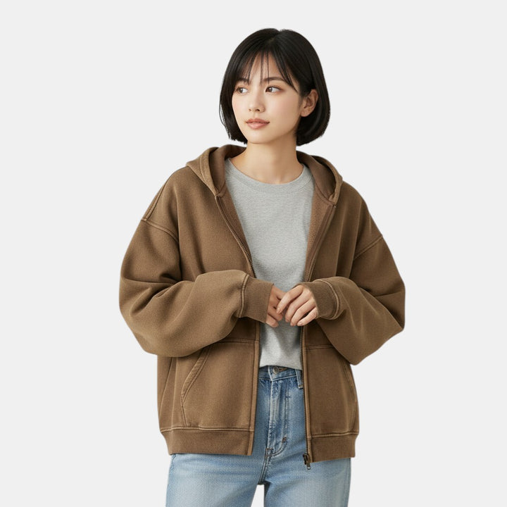 Women's Oversized Zip Hoodie