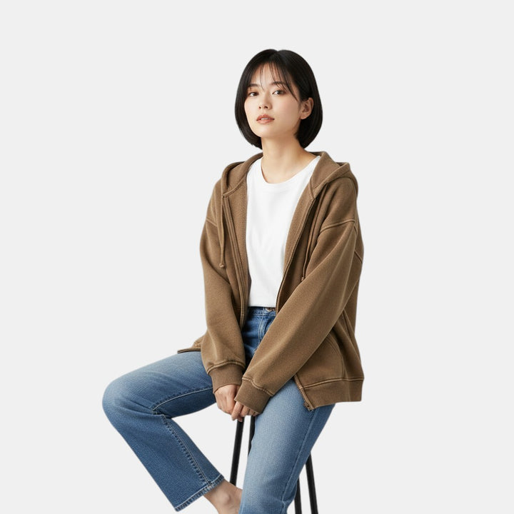 Women's Oversized Zip Hoodie