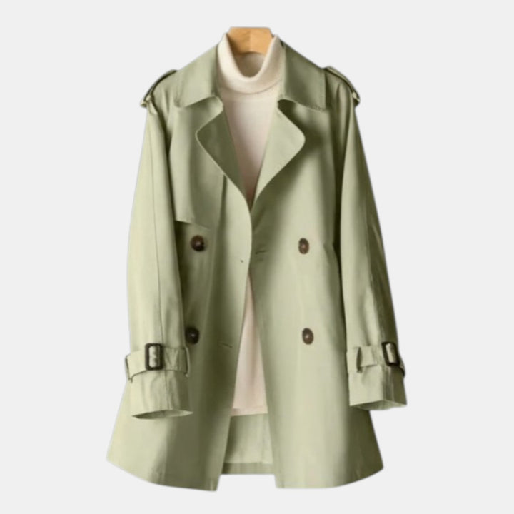 Long Trench Coat Stylish Fashion Outerwear