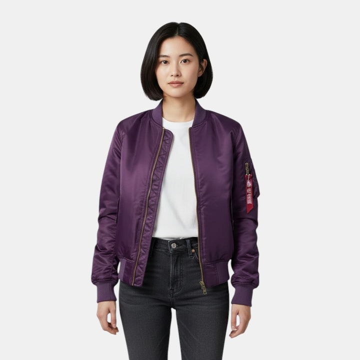 Women's Stylish Bomber Jacket with Warm Insulation