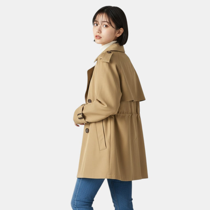 Long Trench Coat Stylish Fashion Outerwear