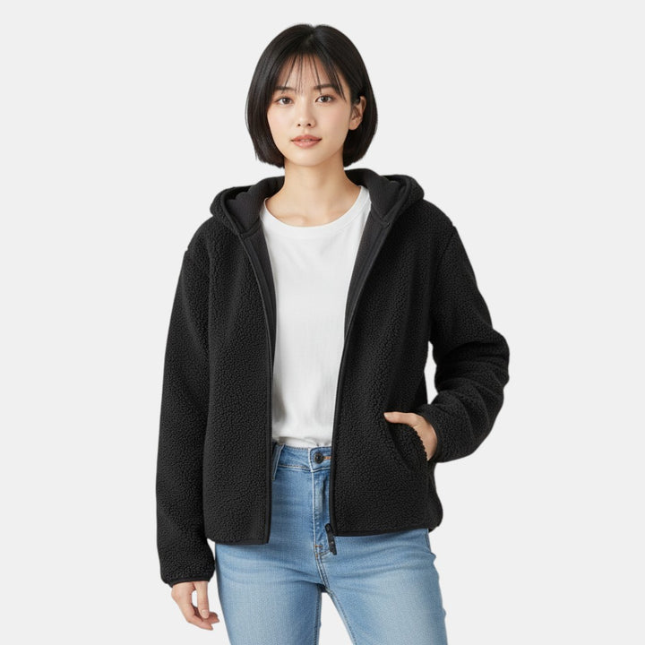 Women's Hooded Sherpa Fleece Gilet